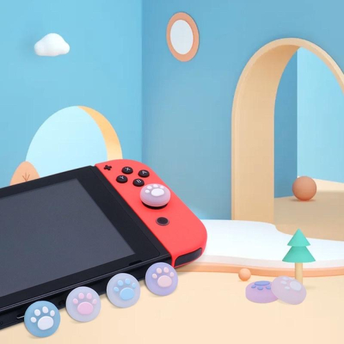 【快速出貨】 Switch joy con 果凍 貓爪 馬卡龍 搖桿帽 NS 蘑菇頭 搖桿套 搖桿保護套 果凍套