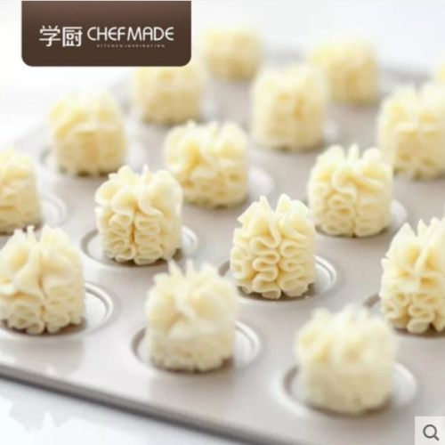 【嚴選SHOP】Chefmade學廚30連馬卡龍烤盤 曲奇烤盤 擠花餅乾不沾模 曲奇餅小奶酥造型餅乾模【WK9249】