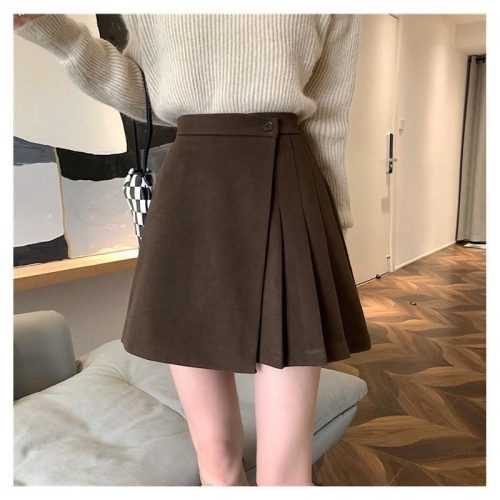 ????｜現貨+預購♡顯瘦A字毛呢百褶裙超好搭♡有安全褲
