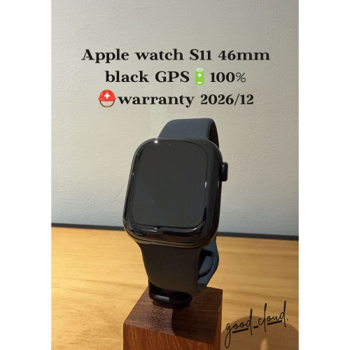 Apple Watch 11 46mm 黑?100%⛑️保固-2026/12│原廠電池│螢幕無傷│盒配完整│☁️好物雲