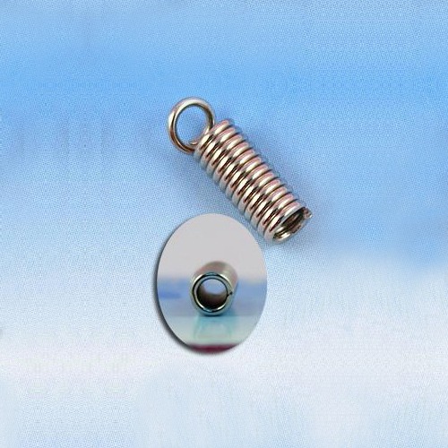 西西手工藝材料 五金配件-H25/H26/H27 彈簧套頭9mm~12mm蠟線扣套管蠟繩扣皮繩扣收尾扣包線扣 滿額免運