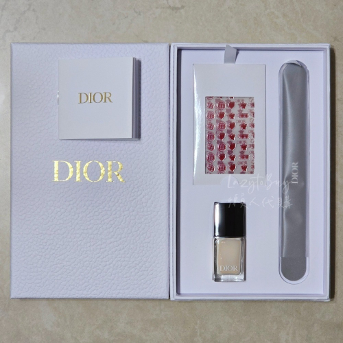【現貨】DIOR 迪奧 經典裸粉美甲組 指甲油 美甲貼 拋光棒 正貨 聖誕禮物 禮盒不拆售 交換禮物