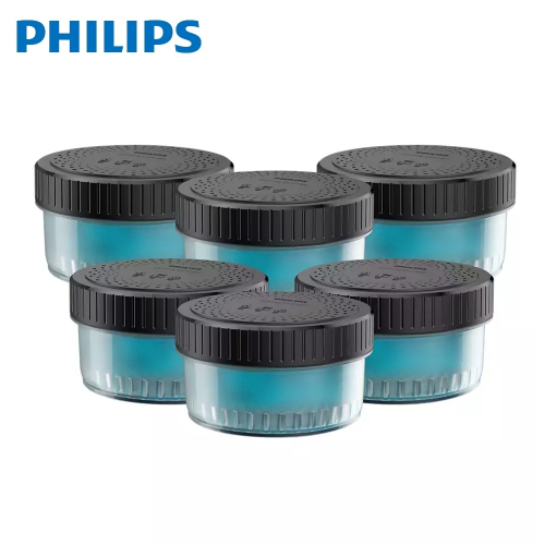 【原廠盒裝公司貨】PHILIPS CC16/51 飛利浦智能系列電鬍刀清洗座專用清潔液/藥水匣6入 適用S5889/S5