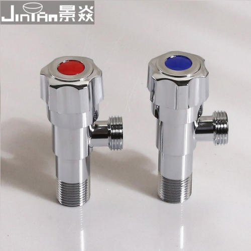 景焱 全銅三角閥 歐式仿古冷熱角閥 加厚 標準通用鍍銀