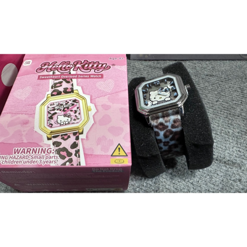 【小咪ㄉ家】全新Hello kitty藍色豹紋錶帶手錶