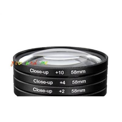 微距近攝鏡接環58mm近攝鏡2倍+58mm4倍+58mm10倍 ( 3個倍數鏡 )