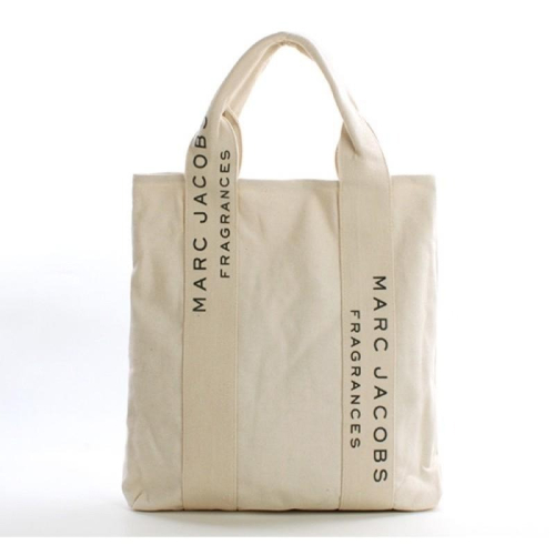 袋我走【MARC JACOBS 白色 厚實 短提把大帆布袋】