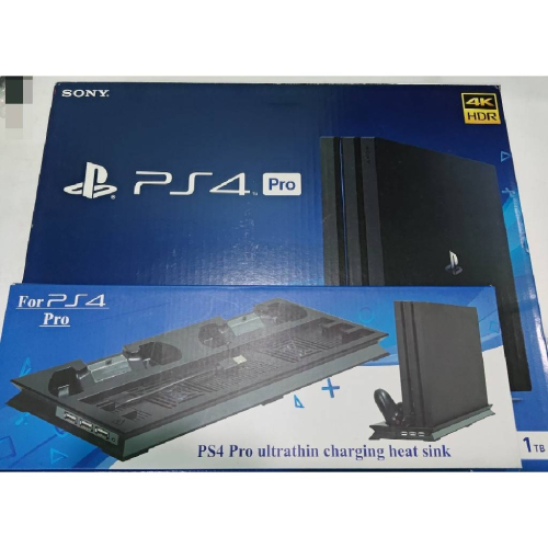 ＜譜蕾兒電玩＞（二手）PS4 PRO 主機 Playstation 極致黑 附主機直立架(雙手把充電座)