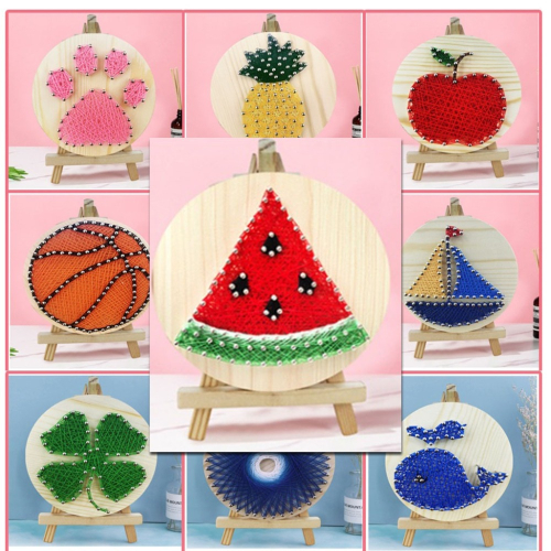 西西手工藝材料 26126 釘子繞線畫(1入)直徑11cm 釘子畫 美勞作 DIY材料包 弦絲畫 纏線畫纏繞畫 滿額免運