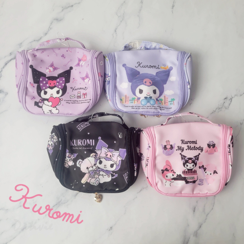 尼龍化妝盥洗包-庫洛米 KUROMI 三麗鷗 SANRIO 正版授權