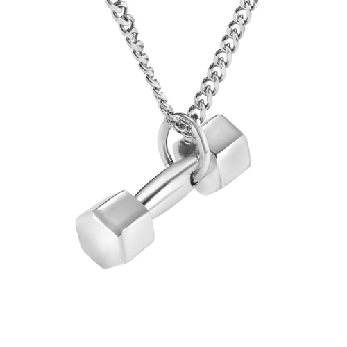 Dumbell necklace 925純銀健身啞鈴項鍊男女嘻哈歐美潮流ins
